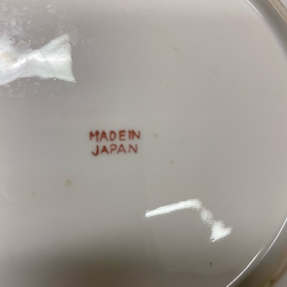 Vintage-Hand Painted CeramicCruetSet,1920's Japan,serving dish(2),cups/saucers 4 - Picture 6 of 16